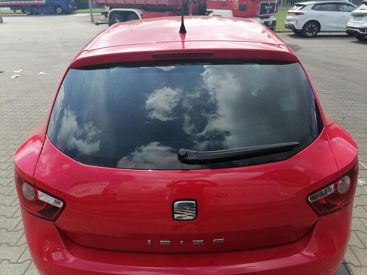 Seat Ibiza 6J original Heckklappe mit Heckscheibe LS3H Emocion Rot 3-T&uuml;rer Bj.2009